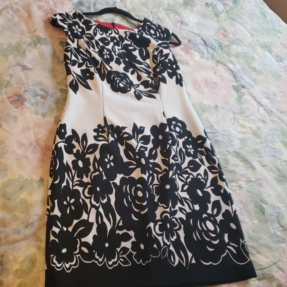 Black and white flower dress